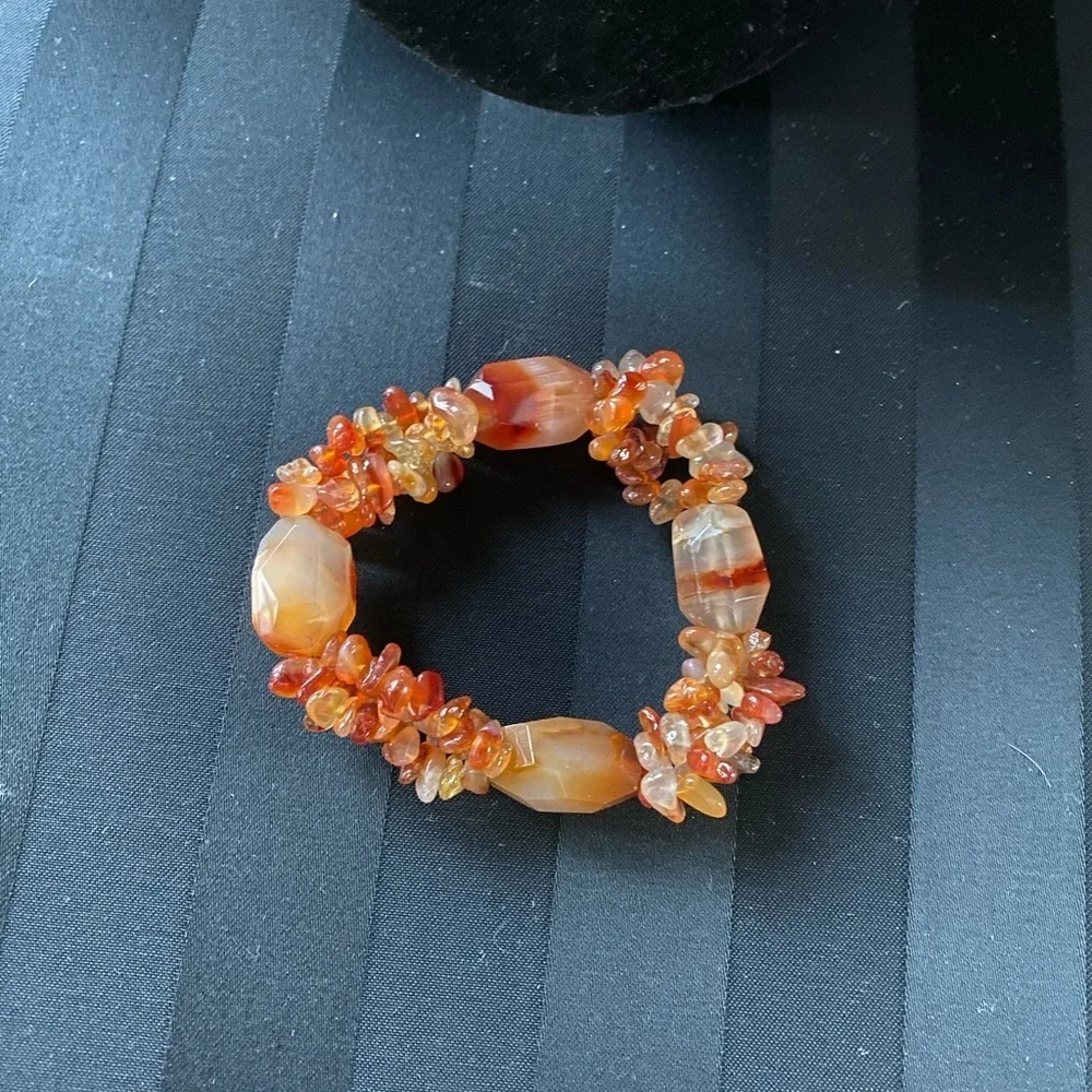 Baltic Amber Multi-Colored Necklace (or) Carnelian Agate - Picture 8 of 15